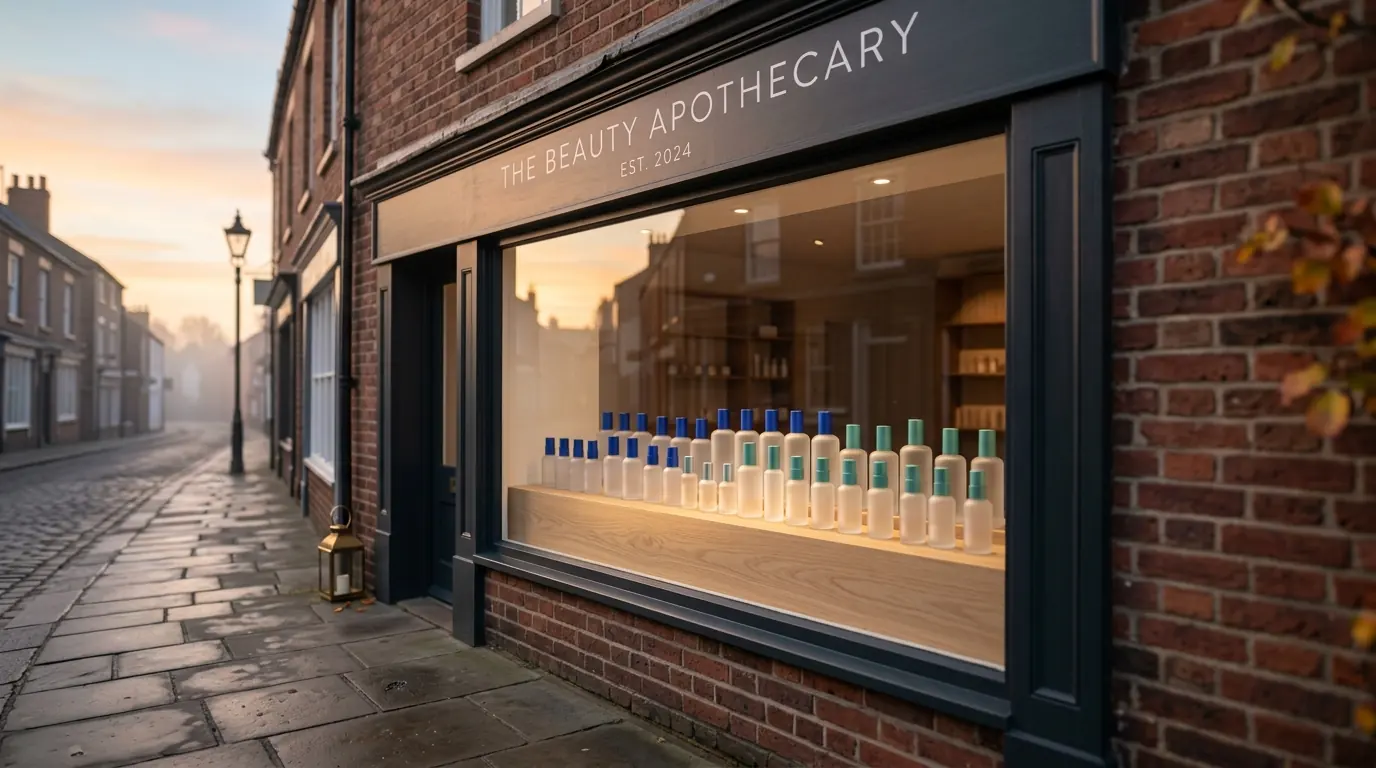 UK high-street beauty retailer window